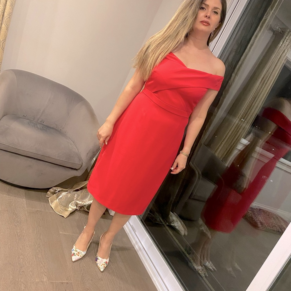 Laundry off the shoulder pink dress